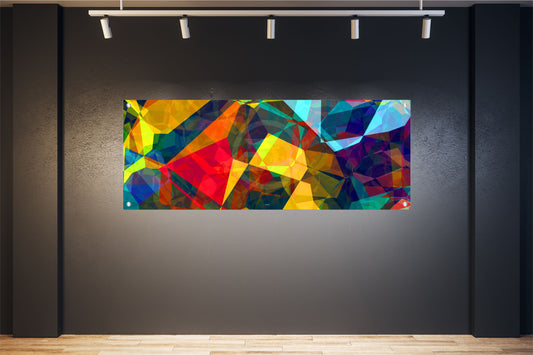 ABSTRAKTE WANDBILDER POSTER DEKO BILDER XXL 160x60 GEOMETRISCH BUNT