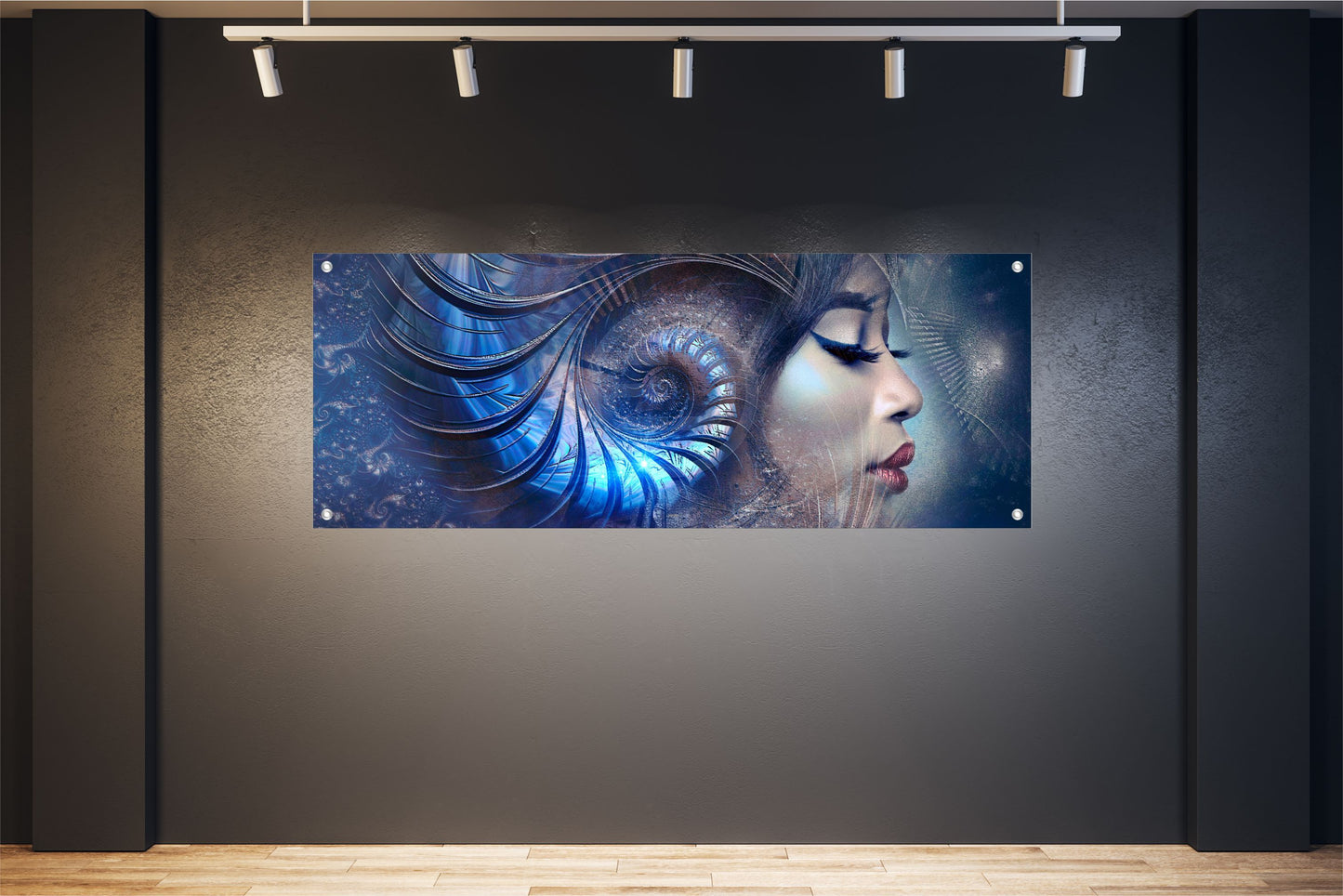 FANTASIE WANDBILDER POSTER DEKO BILDER XXL 160x60 FRAU GESICHT ABSTRAKT