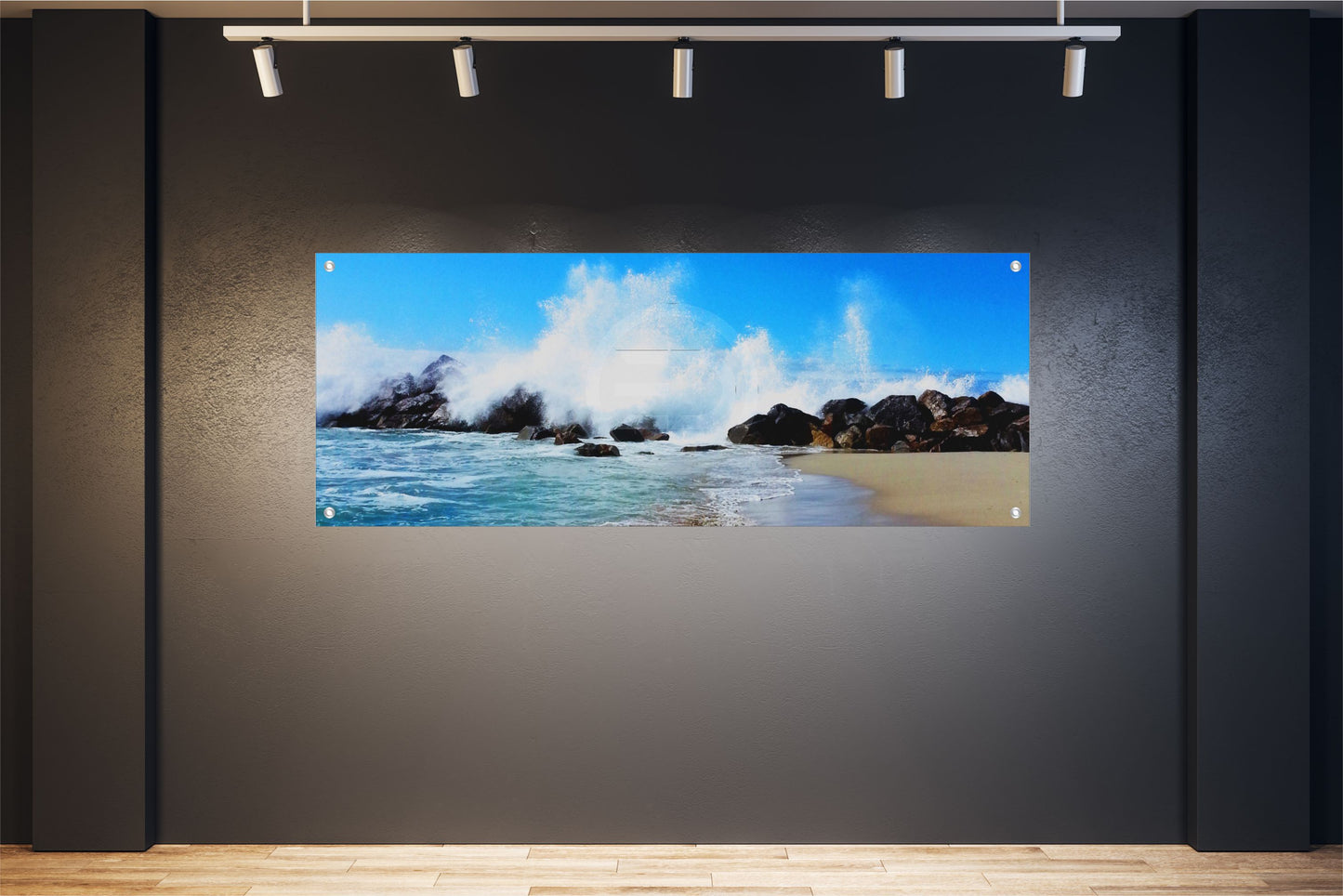 MEER WANDBILD POSTER DEKO BILDER XXL 160x60 STRAND BRANDUNG FELSEN