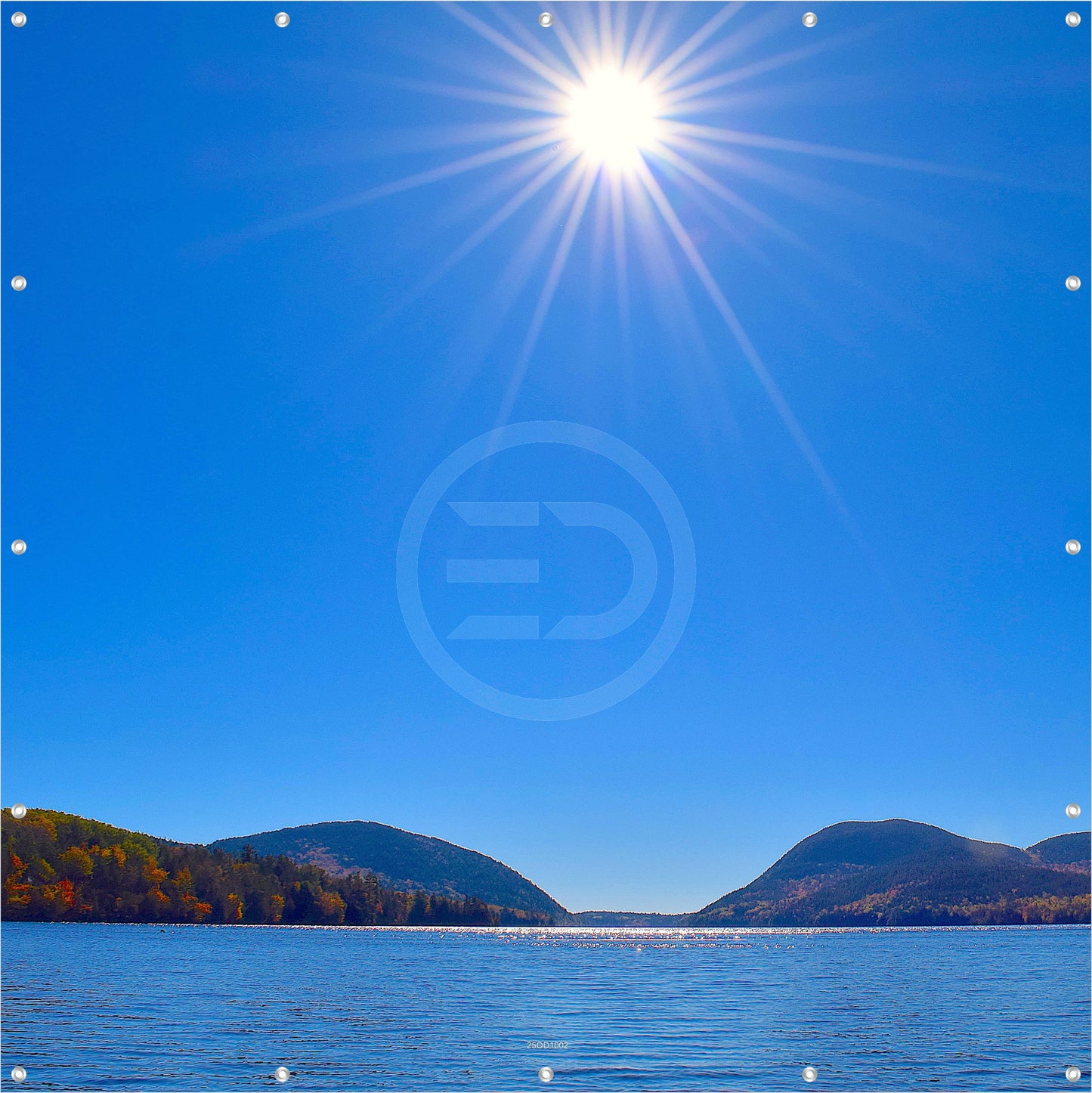 Outdoor Bild Banner Außen Gartenposter Wetterfest 180x180 Landschaft Meer Sonne