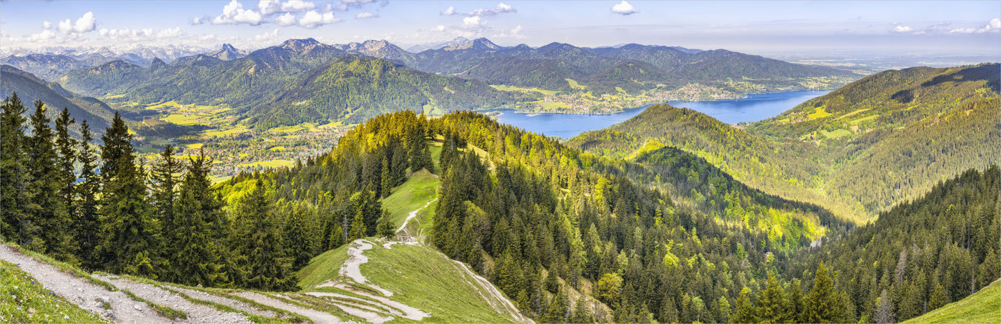 Outdoor Bild Banner Außen Gartenposter wetterfest 560x180 Aussicht Landschaft Berge