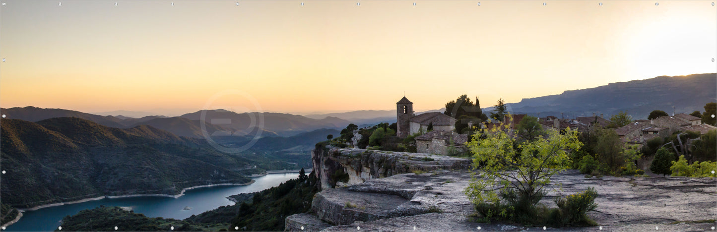 Outdoor Bild Banner Außen Gartenposter wetterfest 560x180 Natur Berge Aussicht