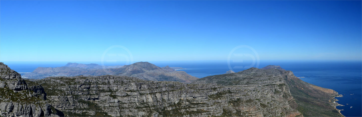 Outdoor Bild Banner Außen Gartenposter wetterfest 560x180 Berge Aussicht Meer