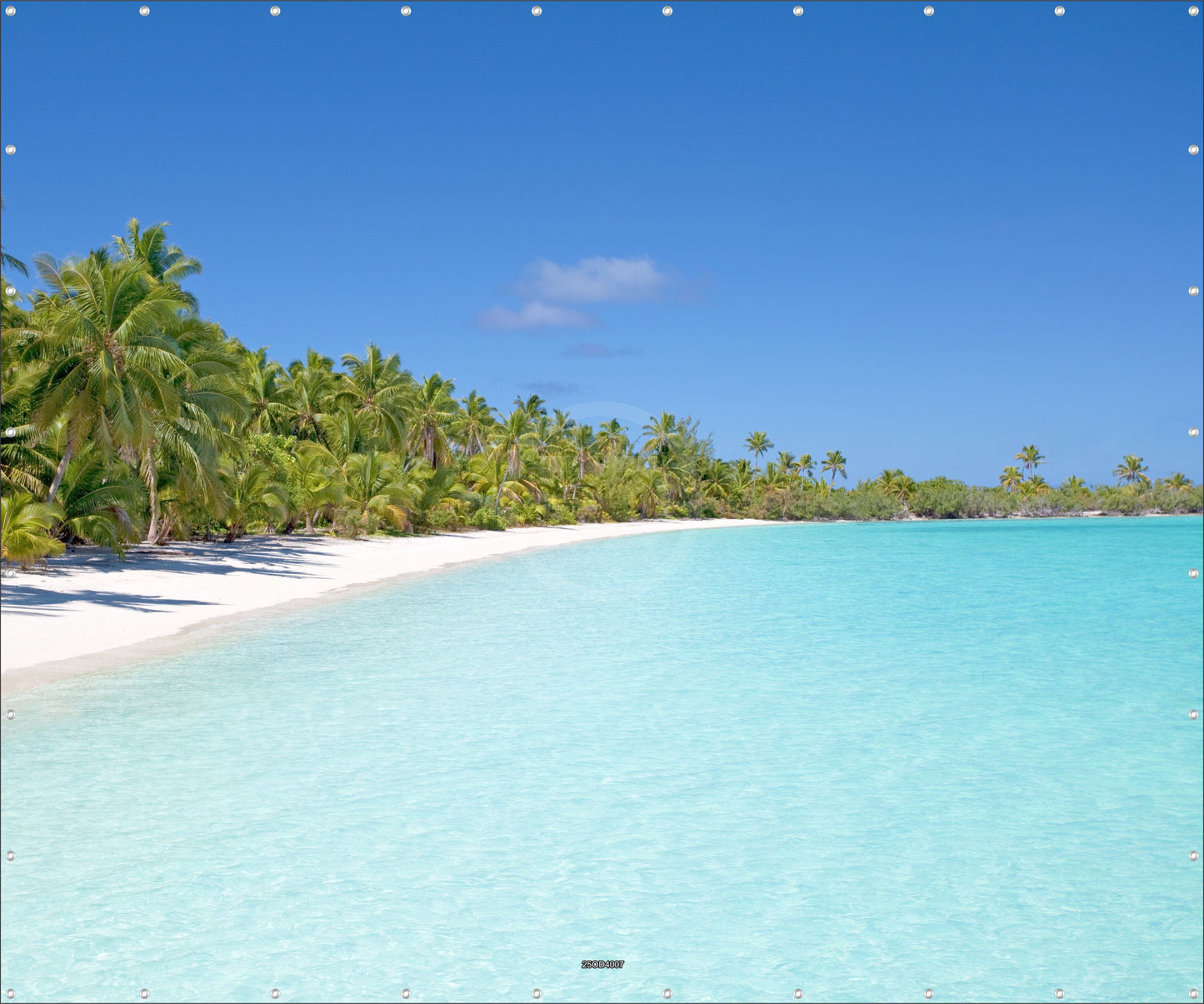 Outdoor Bild Banner Außen Gartenposter wetterfest XXL 300x250 Meer Palmen Strand