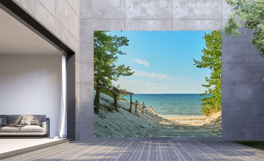 Outdoor Bild Banner Außen Gartenposter wetterfest XXL 300x250 Meer Strand Natur