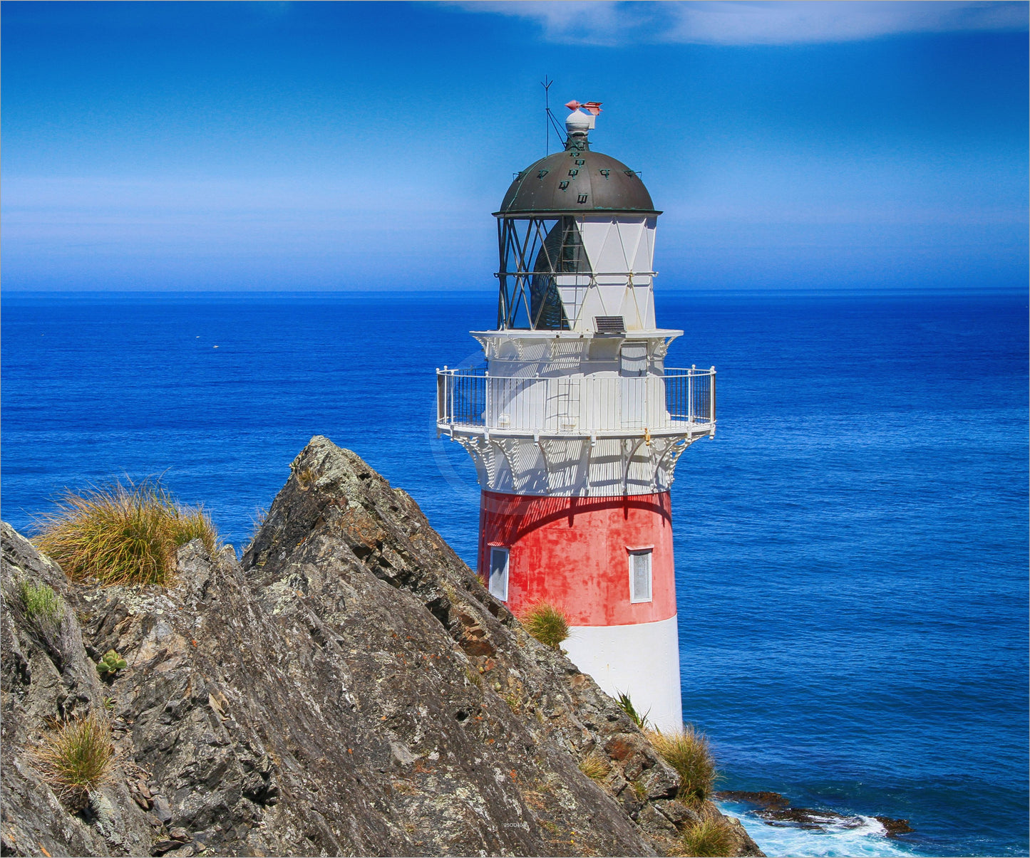 Outdoor Bild Banner Gartenposter Außen wetterfest XXL 300x250 Leuchtturm Küste Meer