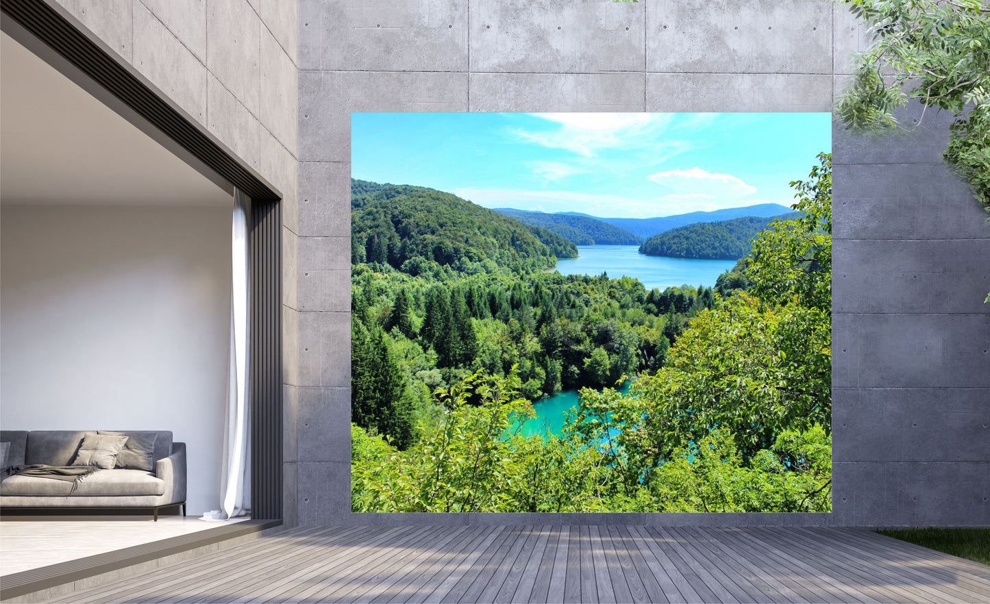 Outdoor Bild Banner Gartenposter Außen wetterfest XXL 300x250 Landschaft Aussicht Natur
