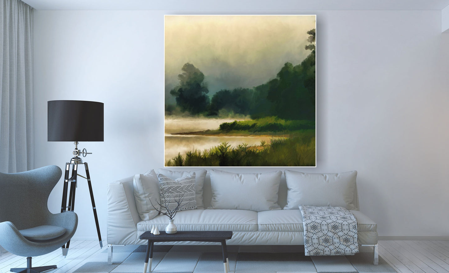 WANDBILDER ALURAHME NATUR BILDER WOHNZIMMER 150x150 LANDSCHAFT MALEREI