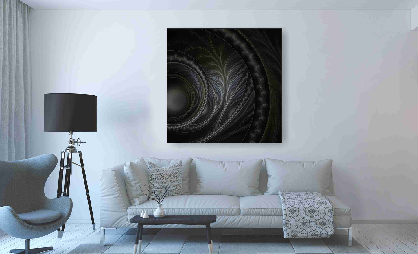 WANDBILD ALURAHMEN XXL ABSTRAKTE BILDER WOHNZIMMER 120x120 MODERNE KUNST