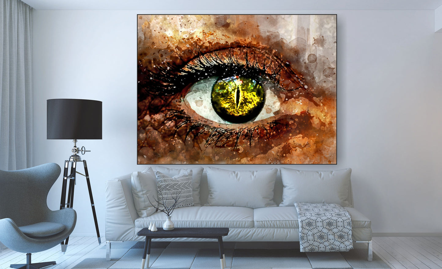 WANDBILDER MIT RAHMEN ABSTRAKT BILDER XXL MODERN WOHNZIMMER KUNST AUGE