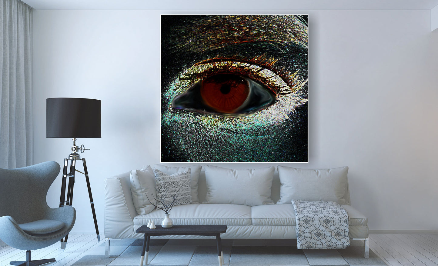WANDBILDER ALURAHMEN ABSTRAKTE BILDER WOHNZIMMER 150x150 AUGE KUNST