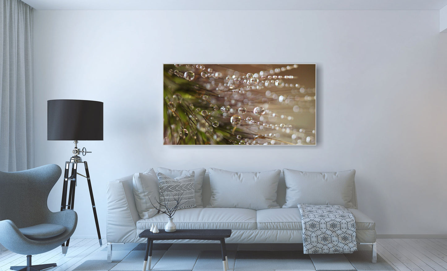 WANDBILDER ALURAHMEN ABSTRAKTE BILDER WOHNZIMMER 80x150 TAUTROPFEN