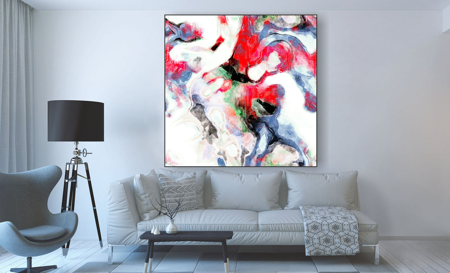 WANDBILDER ALURAHMEN ABSTRAKTE BILDER WOHNZIMMER 150x150 AQUARELL