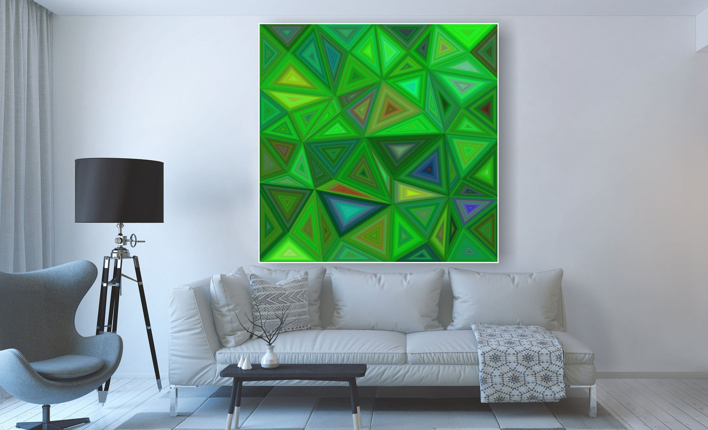 WANDBILDER ALURAHMEN ABSTRAKTE BILDER WOHNZIMMER 150x150 KUNST GRÜN