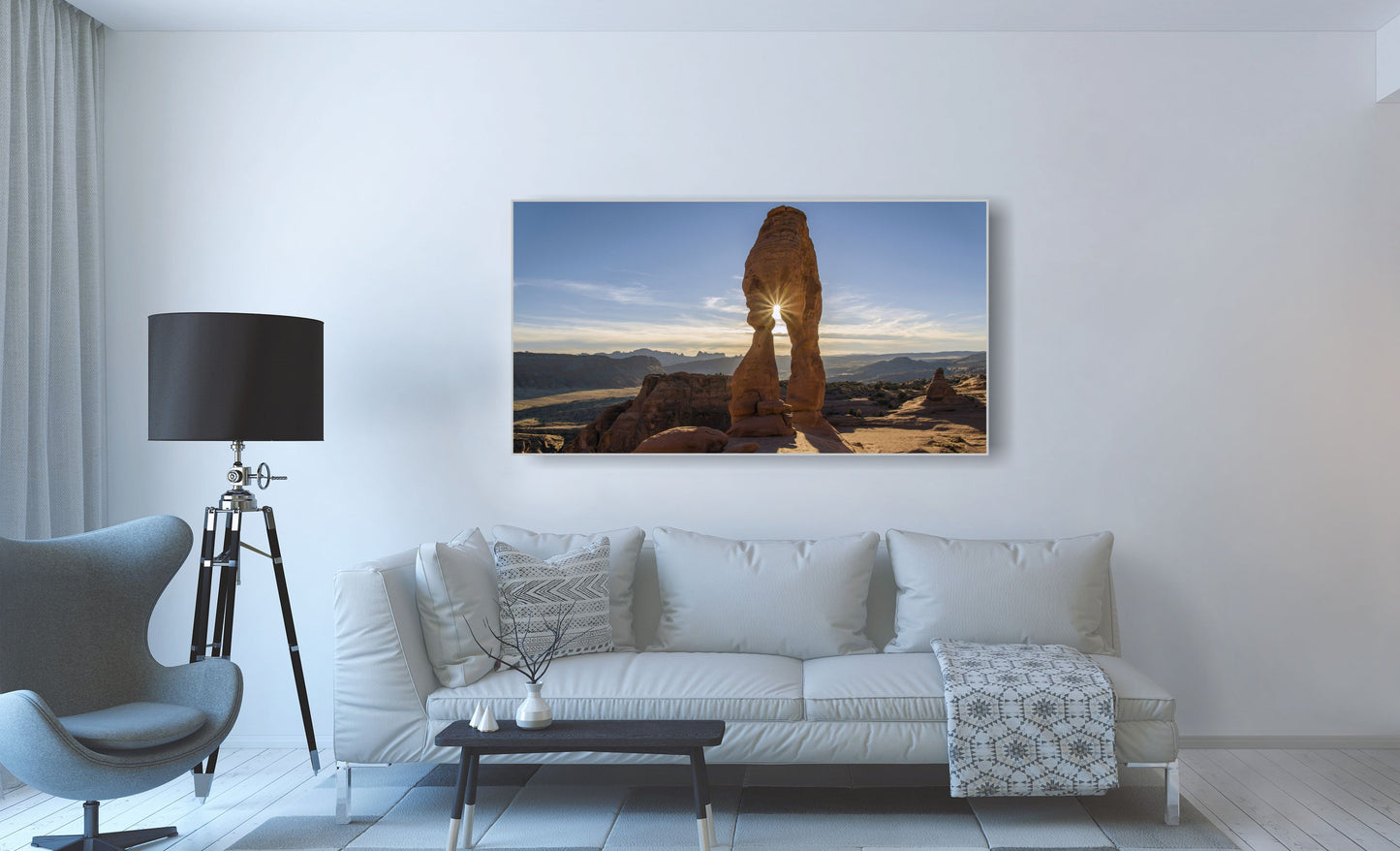 WANDBILDER ALURAHMEN NATUR BILDER WOHNZIMMER 150x80 BERGE AUSSICHT