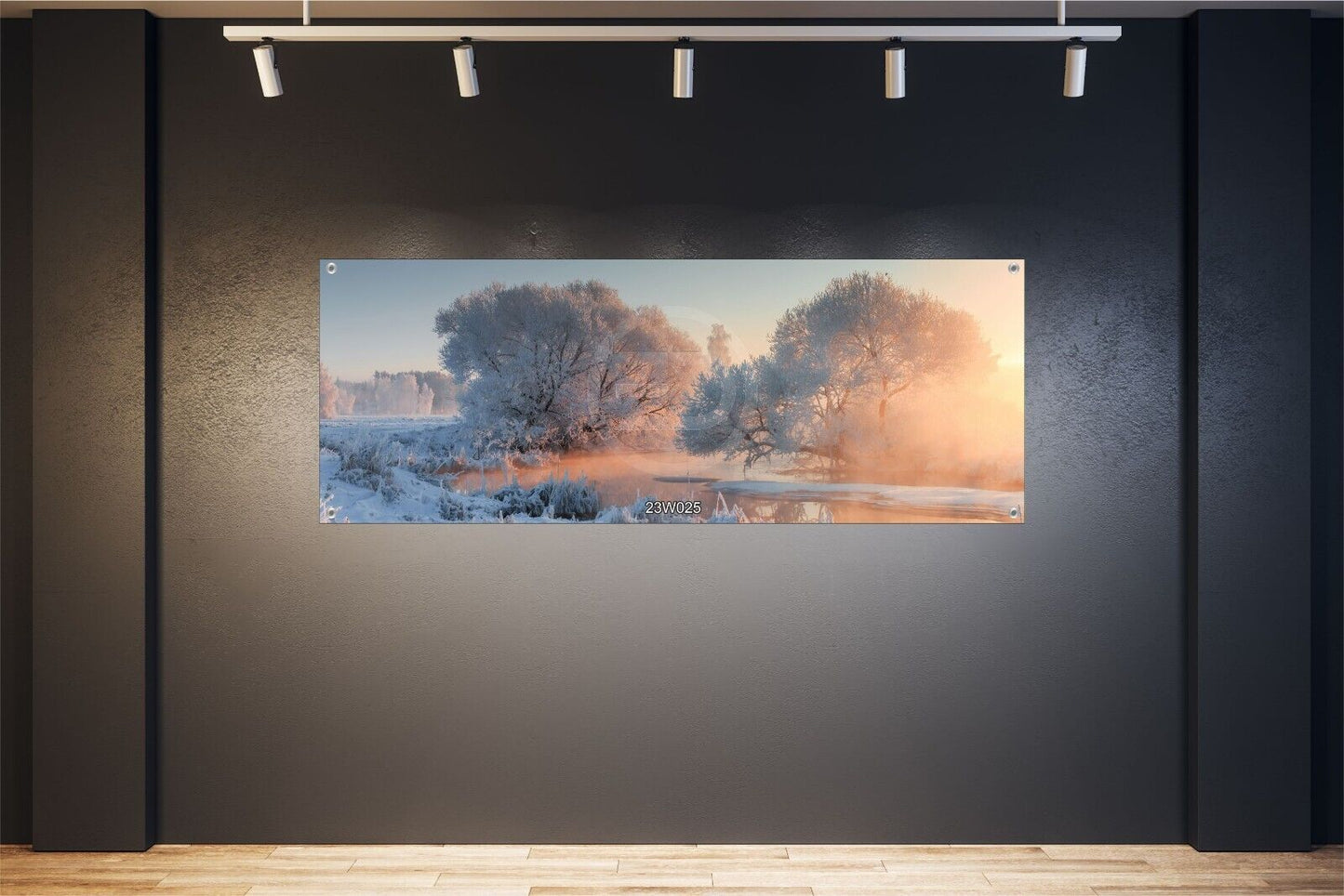 Winter Wandbild Banner Druck XXL 160x60cm Landschaft Schnee Auswahl 12 Motive