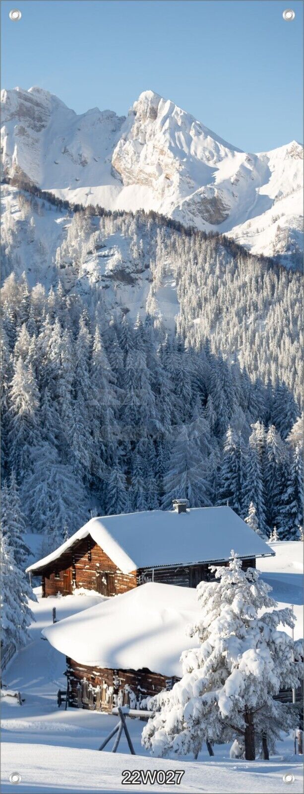 Winter Wandbild Banner Druck XXL 160x60cm Landschaft Schnee Auswahl 12 Motive