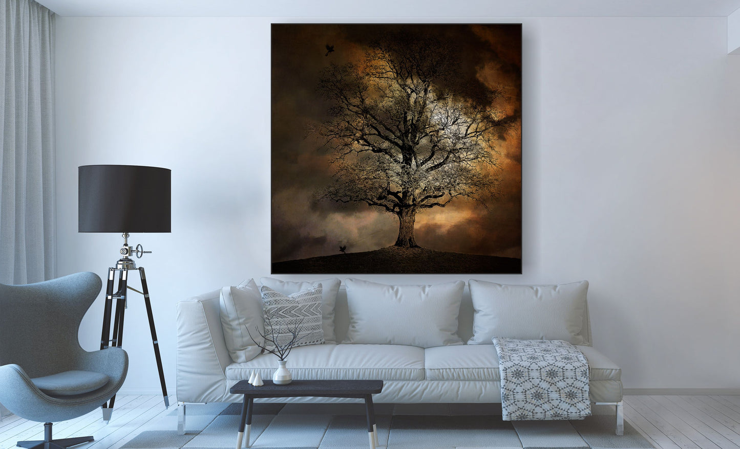 WANDBILDER ALURAHMEN NATUR BILDER WOHNZIMMER 150x150 KUNST BAUM
