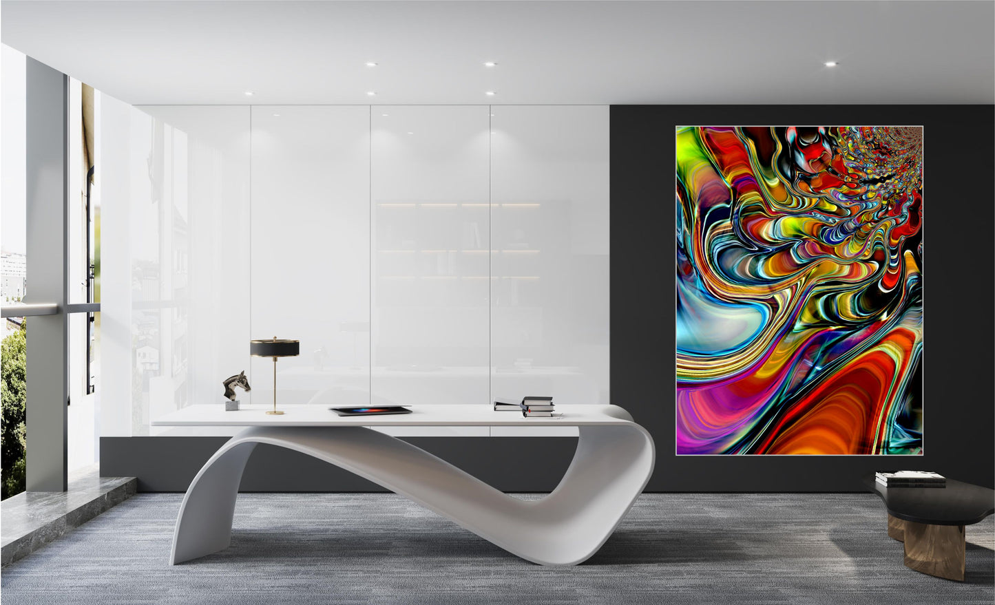 WANDBILDER MIT RAHMEN ABSTRAKT BILDER XXL MODERN WOHNZIMMER KUNST LIQUID