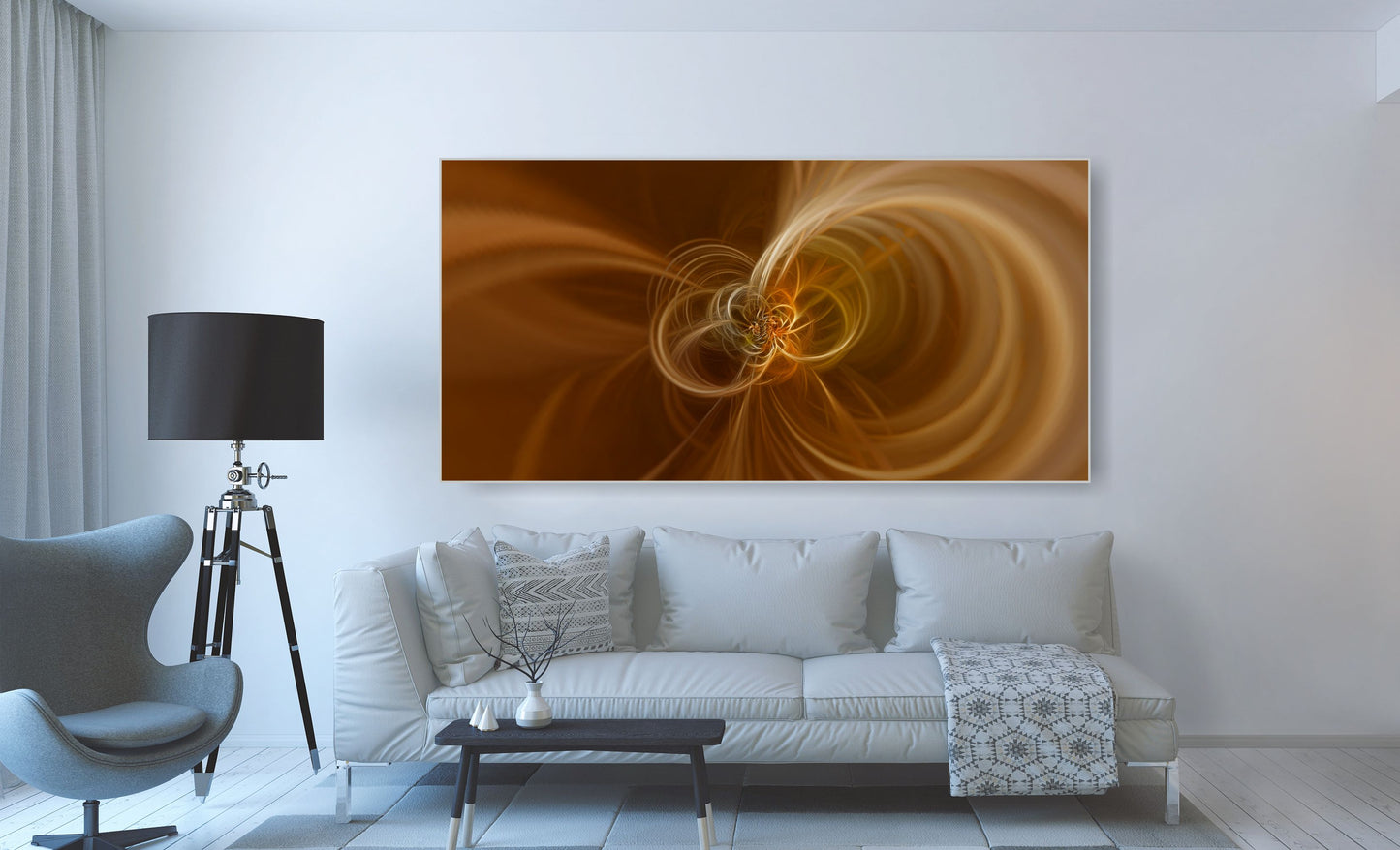 WANDBILDER ALURAHMEN XXL ABSTRAKTE BILDER 100x200 WOHNZIMMER DIGITALART