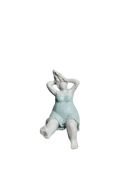EXNER DEKO FIGUR SKULPTUR CRIVA FRAU KANTENHOCKER HÖHE 27 cm MODERN ABSTRAKT