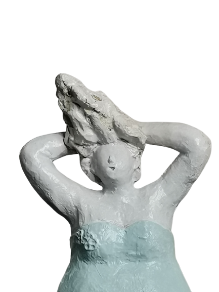 EXNER DEKO FIGUR SKULPTUR CRIVA FRAU KANTENHOCKER HÖHE 27 cm MODERN ABSTRAKT