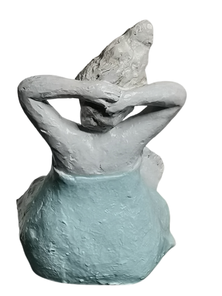 EXNER DEKO FIGUR SKULPTUR CRIVA FRAU KANTENHOCKER HÖHE 27 cm MODERN ABSTRAKT
