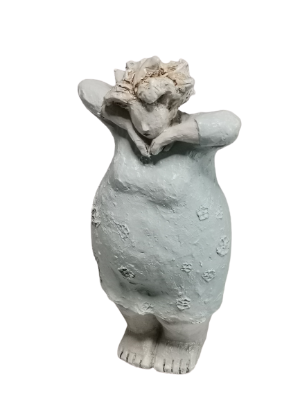 EXNER DEKO FIGUR SKULPTUR CRIVA FRAU STEHEND HÖHE 29 cm MODERN ABSTRAKT