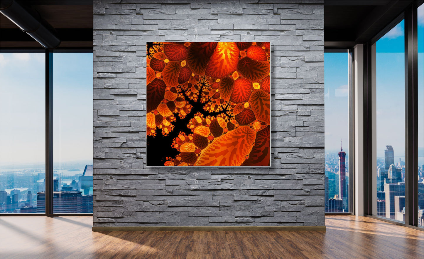 WANDBILDER MIT RAHMEN ABSTRAKT BILDER XXL MODERN WOHNZIMMER BLÄTTER