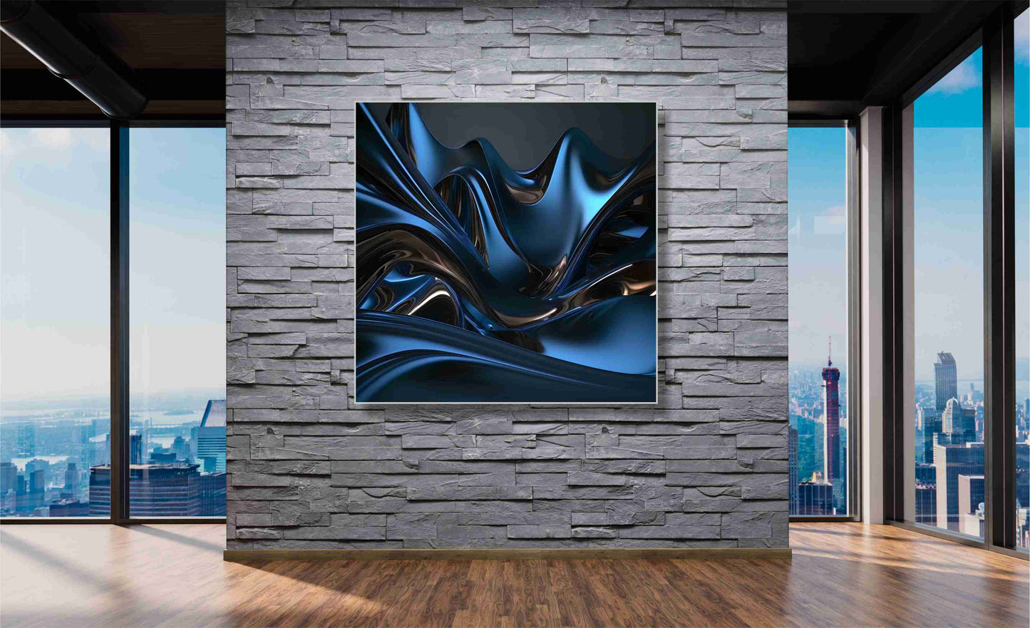WANDBILD ALURAHMEN XXL ABSTRAKTE BILDER WOHNZIMMER 120x120 DIGITAL KUNST