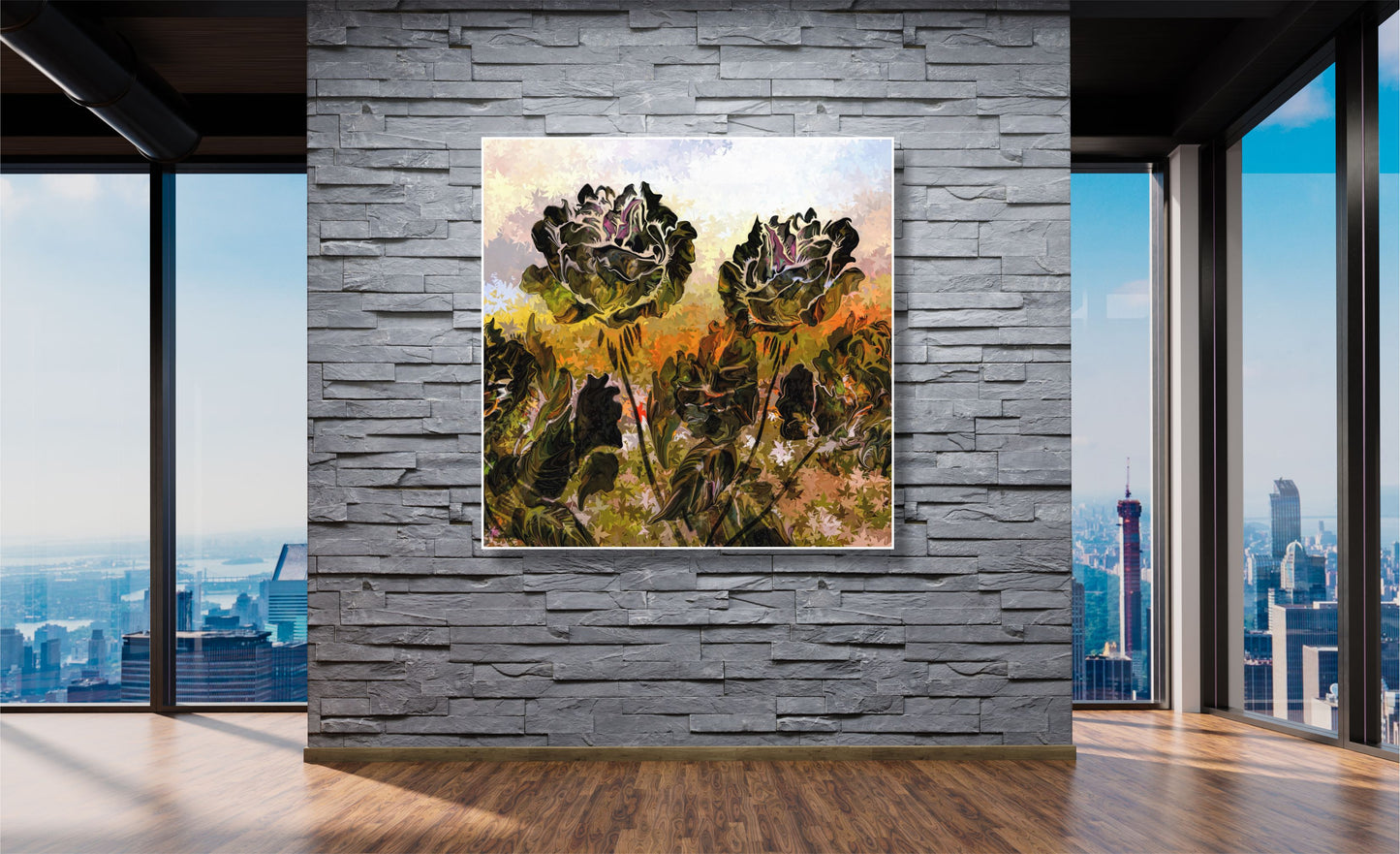 WANDBILDER MIT RAHMEN ABSTRAKT BILDER XXL MODERN WOHNZIMMER MALEREI BLUMEN