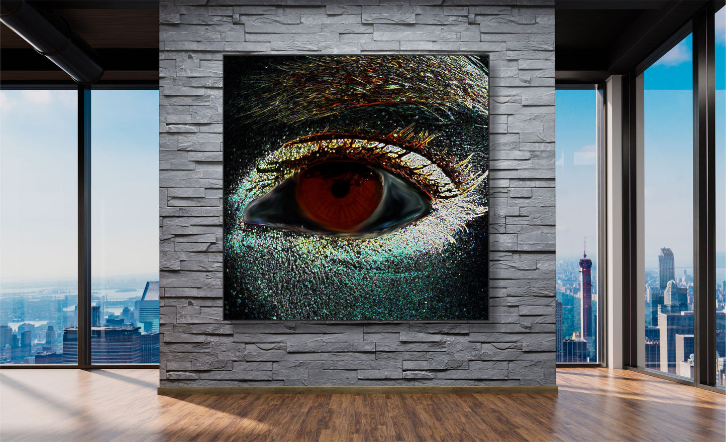 WANDBILDER ALURAHMEN ABSTRAKTE BILDER WOHNZIMMER 150x150 AUGE KUNST