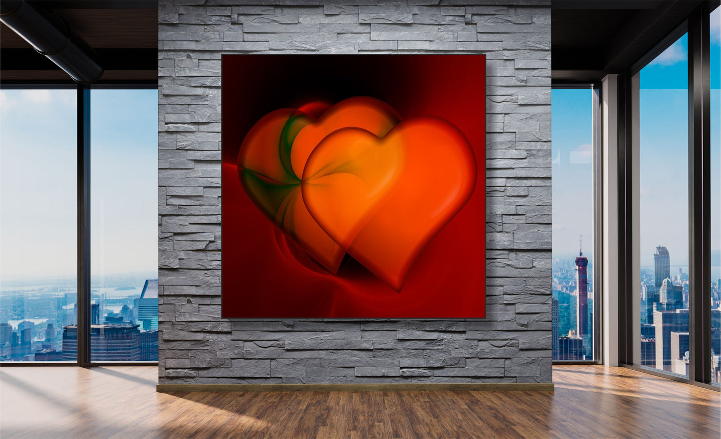 WANDBILDER ALURAHMEN ABSTRAKTE BILDER WOHNZIMMER 150x150 HERZEN KUNST