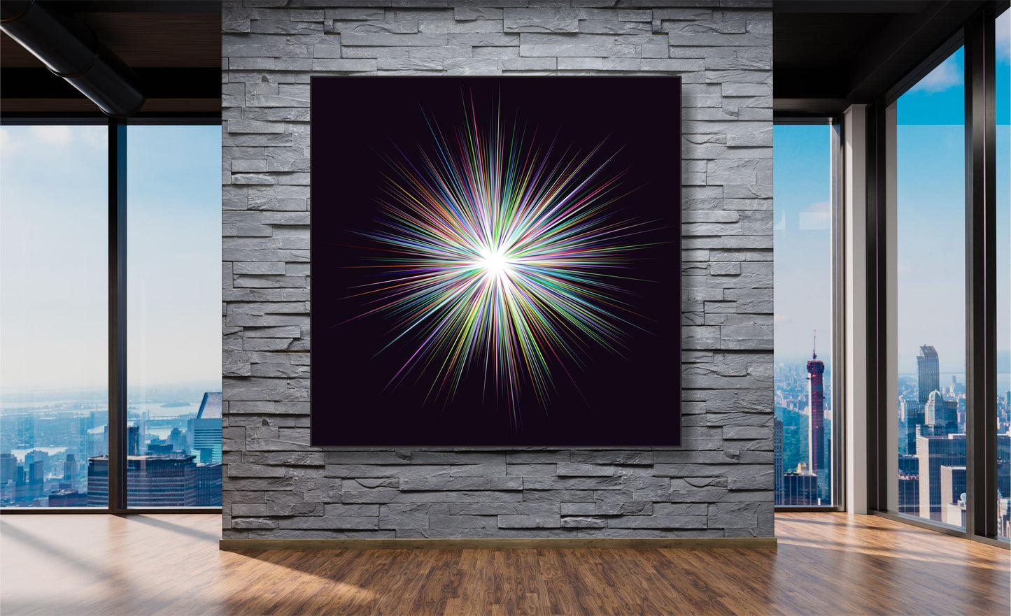 WANDBILDER ALURAHMEN ABSTRAKTE BILDER WOHNZIMMER 150x150 LICHT DIGITAL