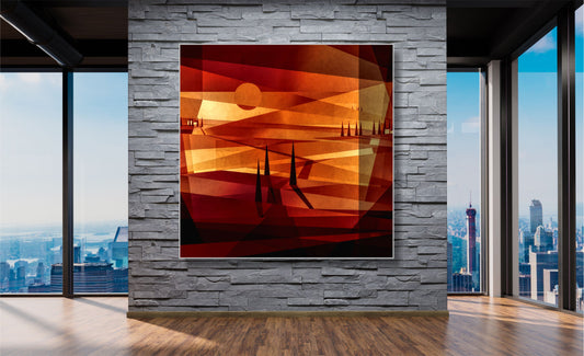 WANDBILDER ALURAHMEN ABSTRAKTE BILDER WOHNZIMMER 150x150 MALEREI NATUR
