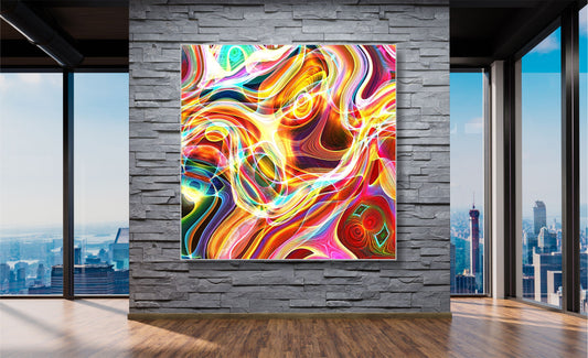 WANDBILDER ALURAHMEN ABSTRAKTE BILDER WOHNZIMMER 150x150 KUNST KREATIV