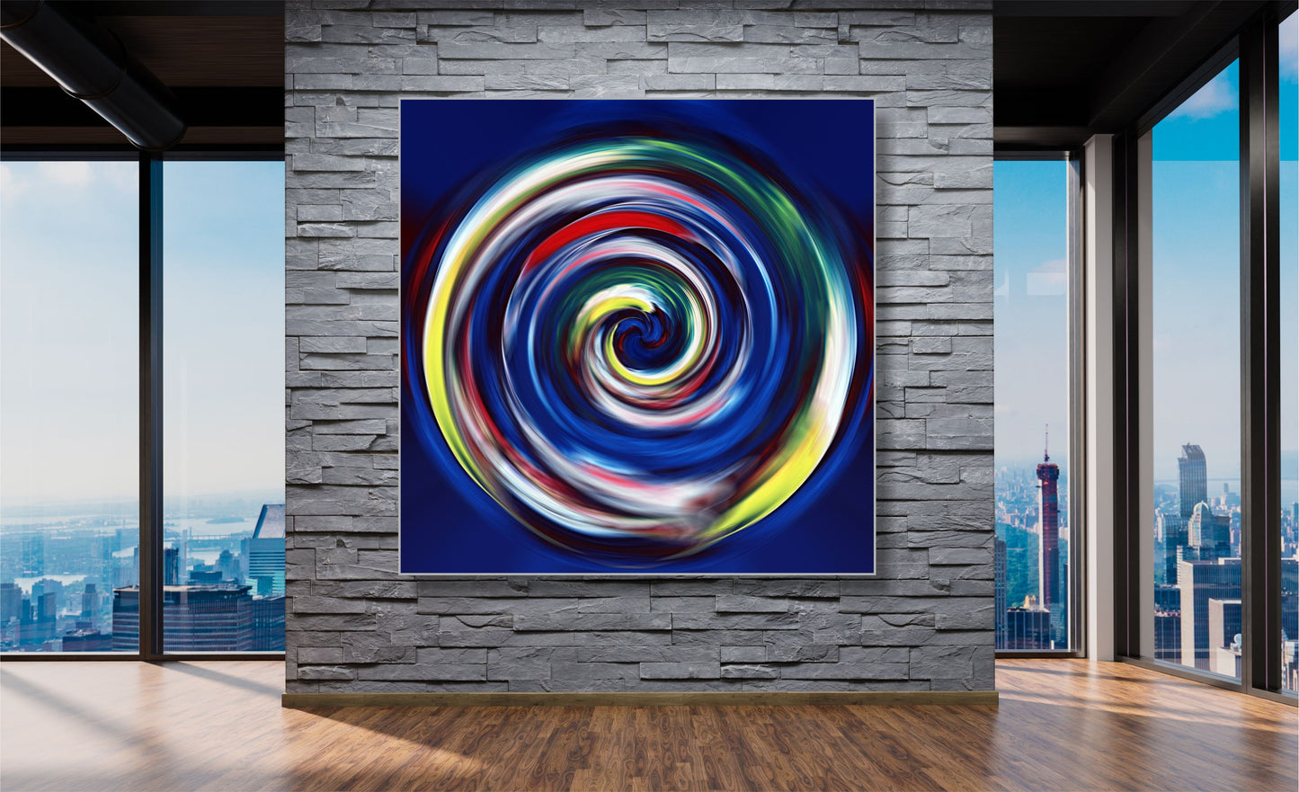 WANDBILDER MIT RAHMEN ABSTRAKT BILDER XXL MODERN WOHNZIMMER KUNST KREIS BUNT