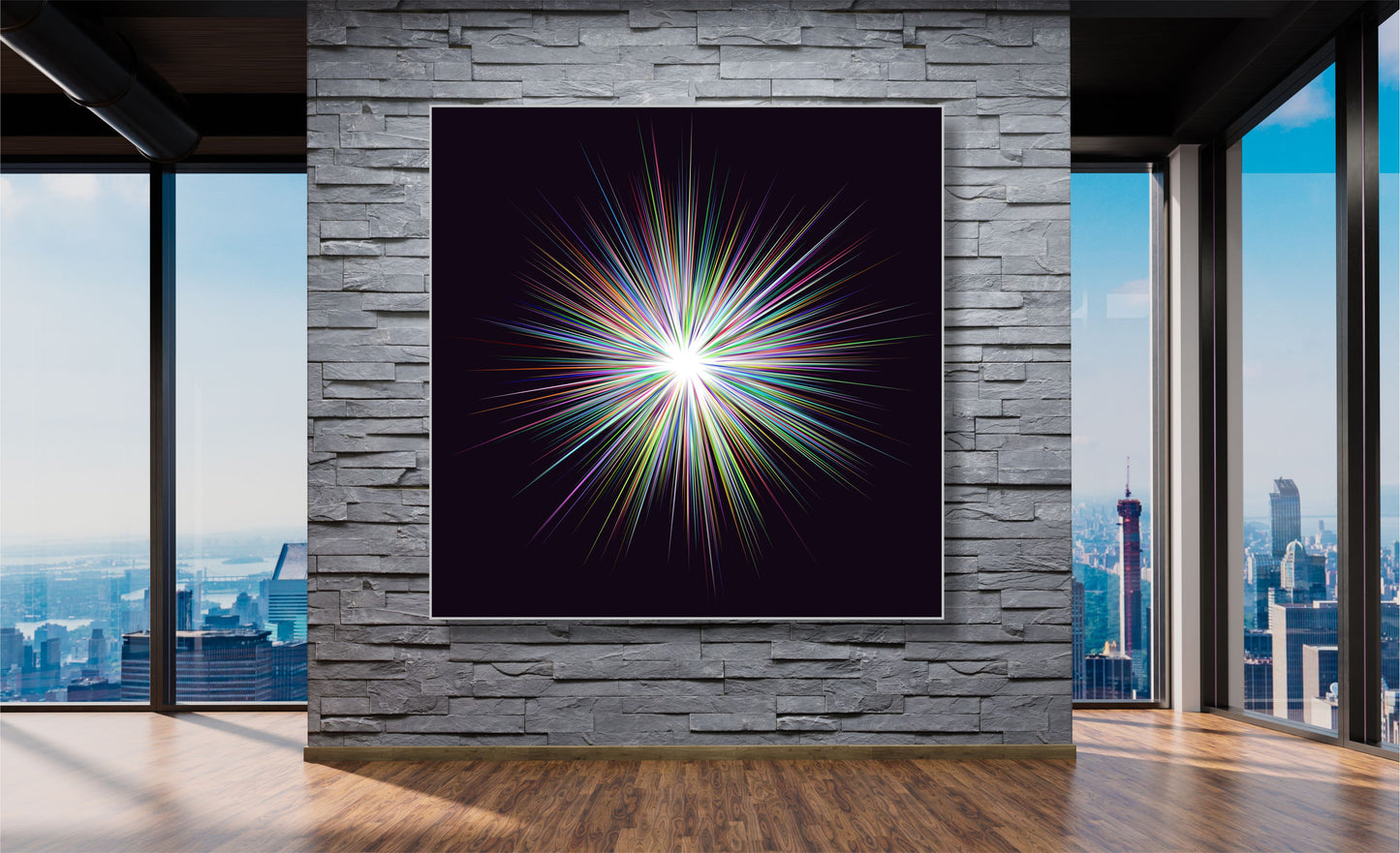 WANDBILDER ALURAHMEN ABSTRAKTE BILDER WOHNZIMMER 150x150 LICHT DIGITAL