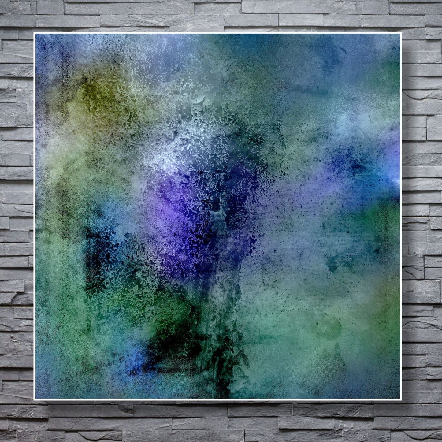 WANDBILDER MIT RAHMEN ABSTRAKT BILDER XXL MODERN WOHNZIMMER KUNST BLAU