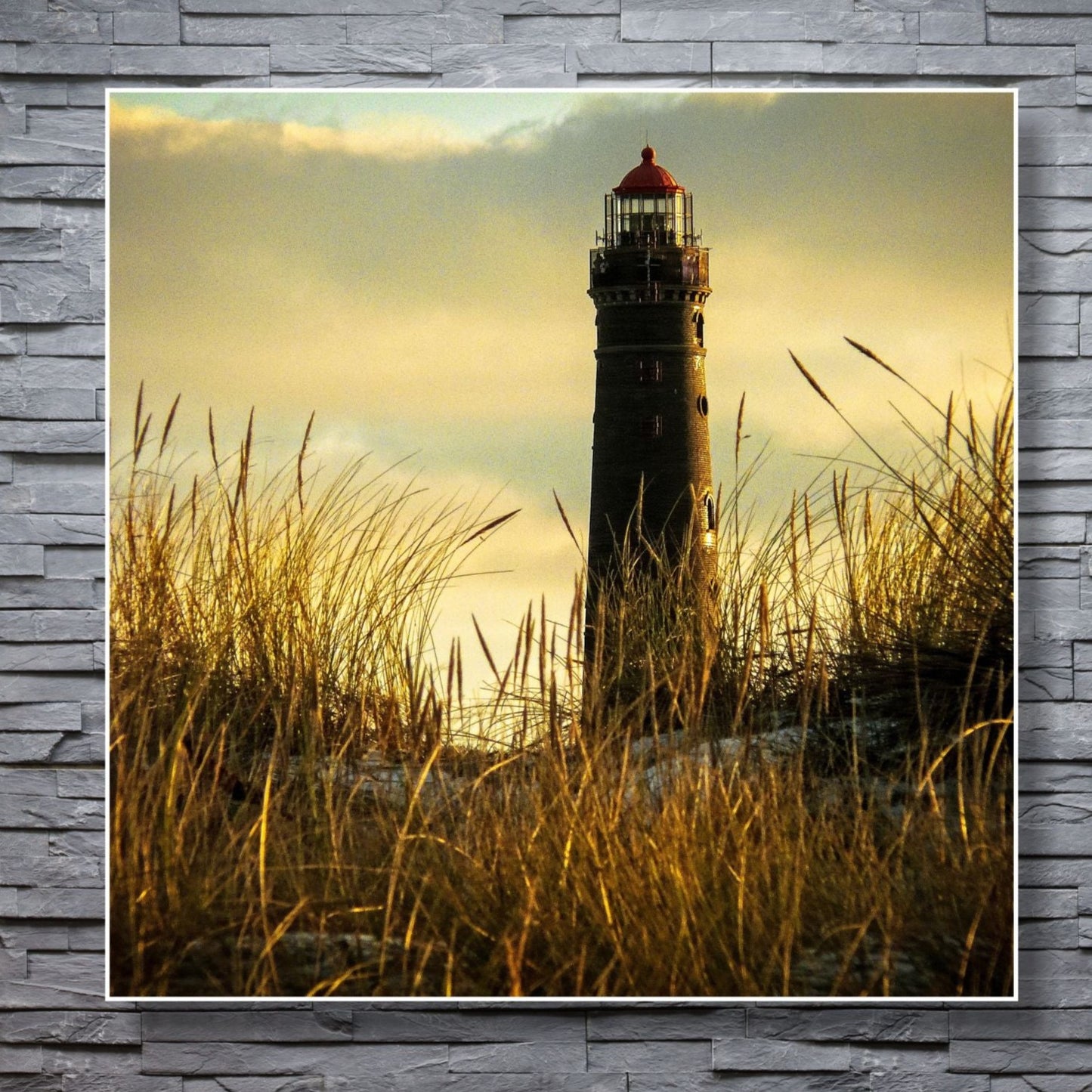 WANDBILDER MIT RAHMEN NATUR BILDER XXL MODERN WOHNZIMMER LEUCHTTURM