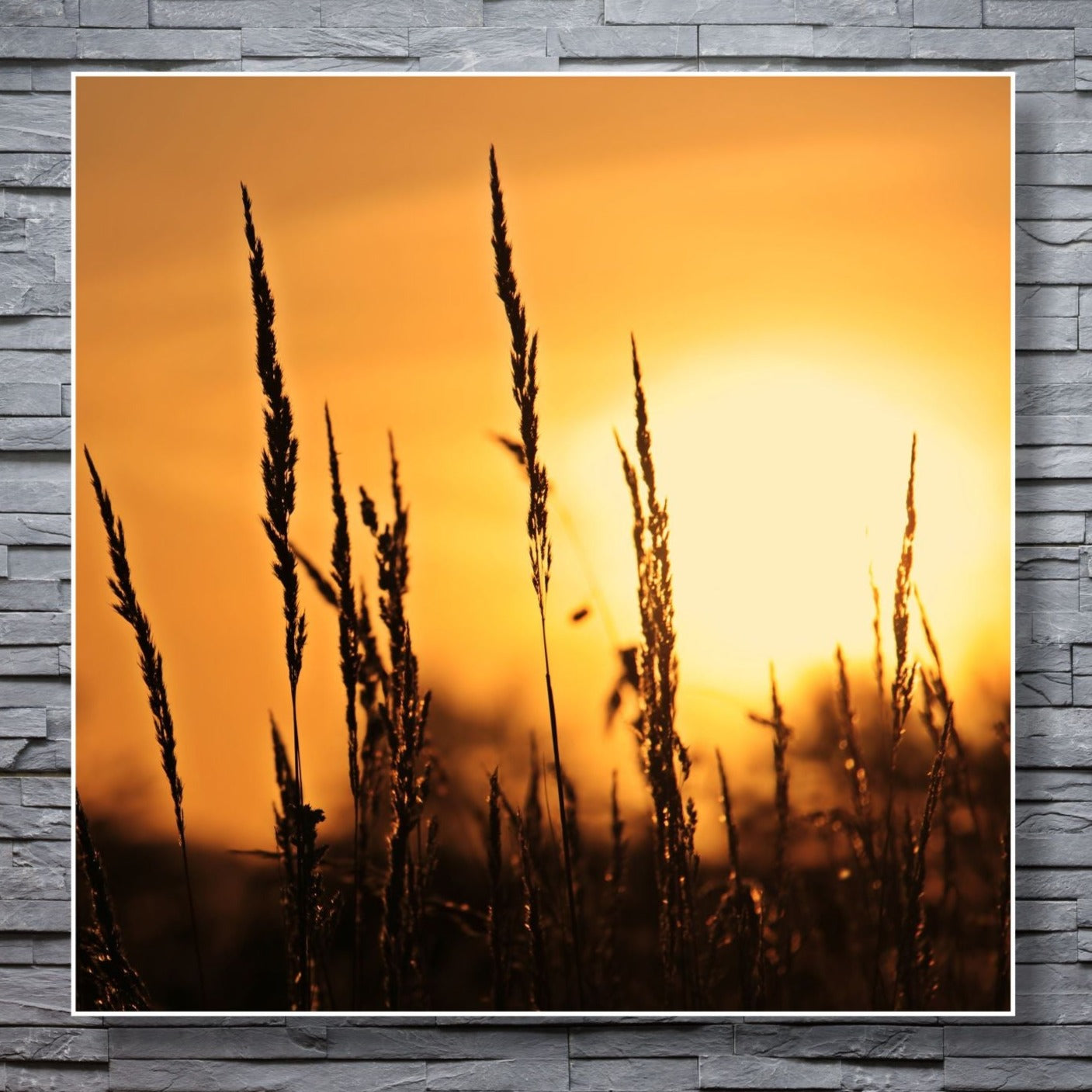WANDBILDER ALURAHMEN ABSTRAKTE BILDER WOHNZIMMER 150x150 SONNENUNTERGANG