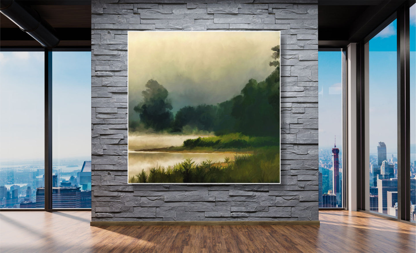 WANDBILDER ALURAHME NATUR BILDER WOHNZIMMER 150x150 LANDSCHAFT MALEREI