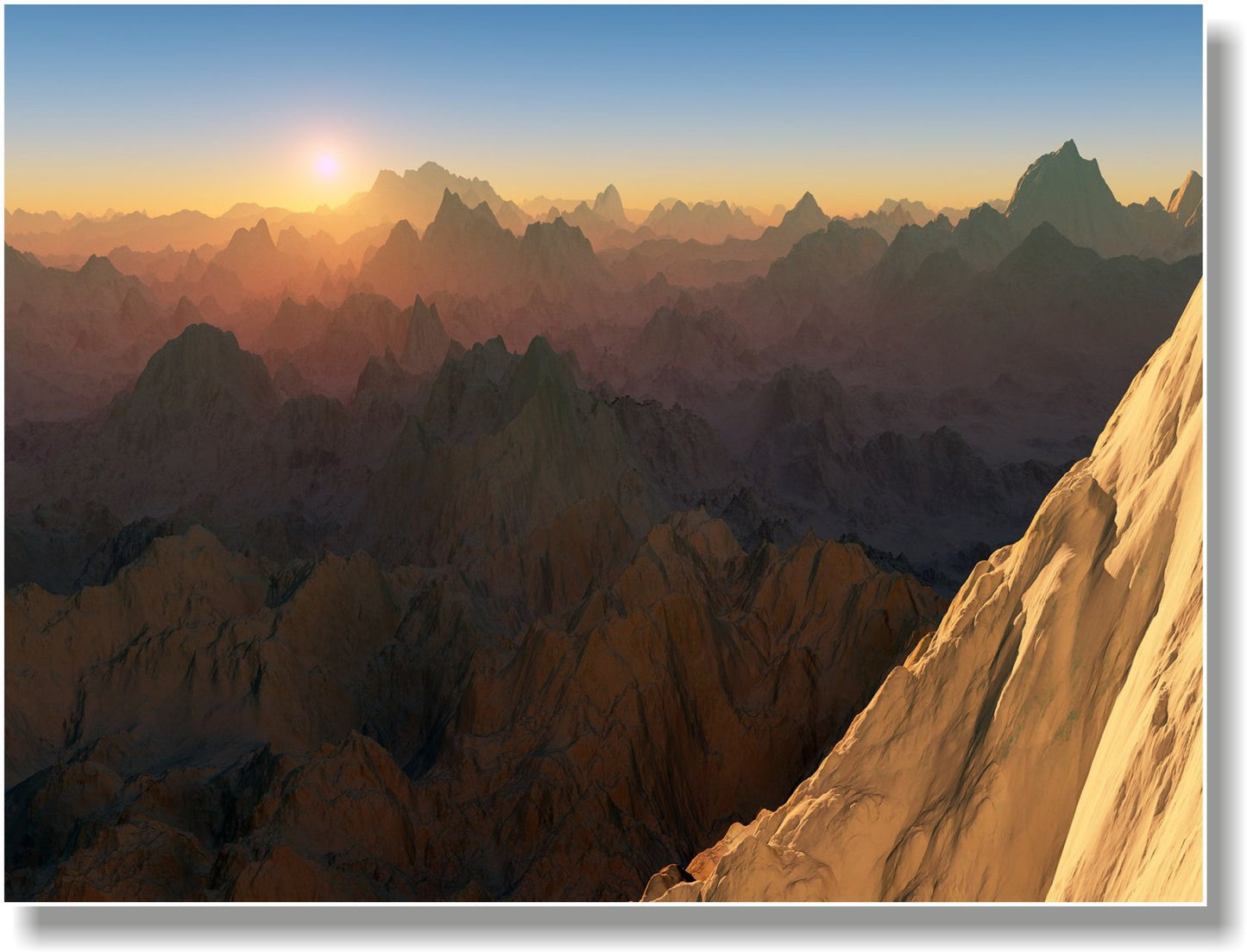 WANDBILDER MIT RAHMEN BILDER XXL MODERN WOHNZIMMER NATUR BERG LANDSCHAFT