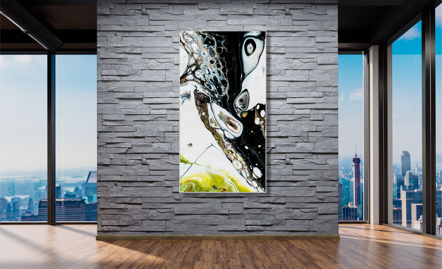 WANDBILDER XXL ALURAHMEN ABSTRAKTE BILDER WOHNZIMMER 80x150 LIQUID DESIGN
