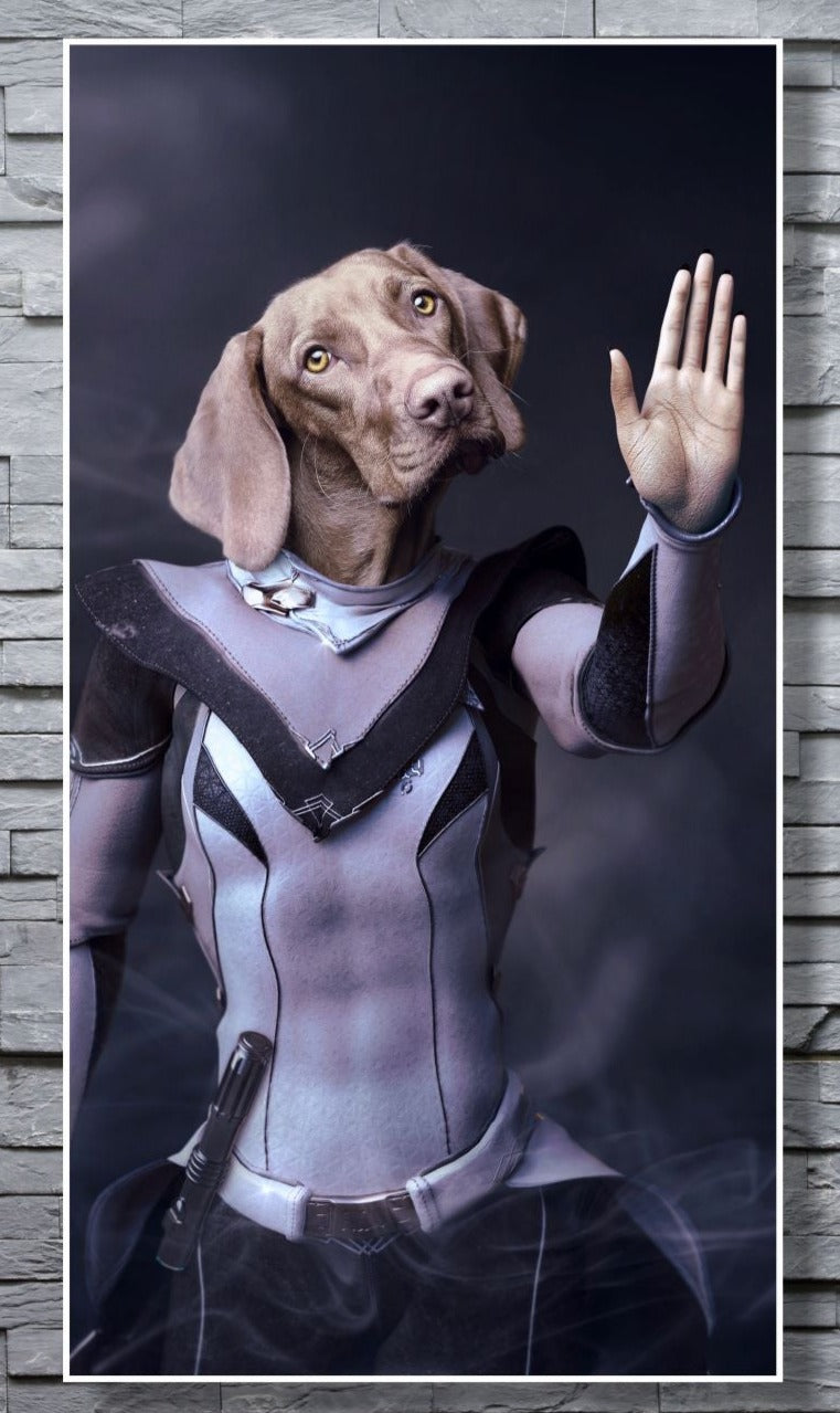 WANDBILDER ALURAHMEN ABSTRAKTE BILDER WOHNZIMMER 80x150 HUND UNIFORM