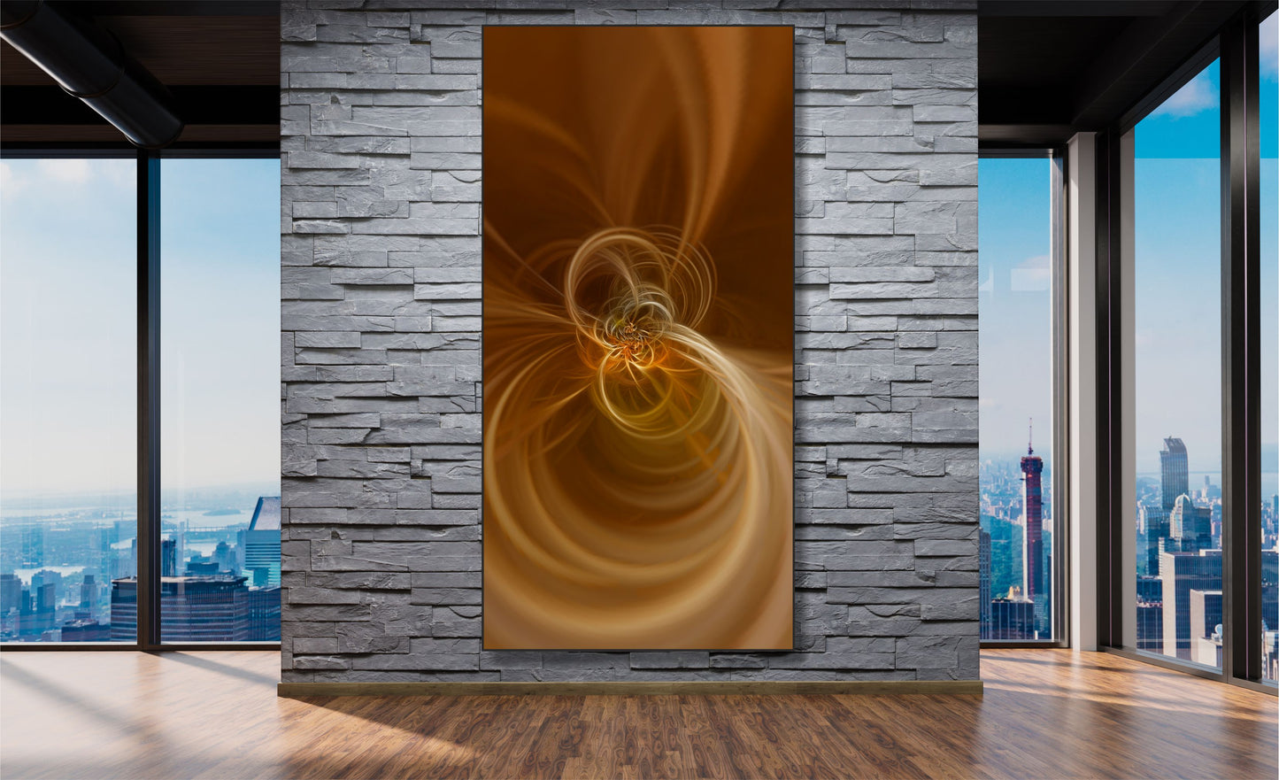 WANDBILDER ALURAHMEN XXL ABSTRAKTE BILDER 100x200 WOHNZIMMER DIGITALART