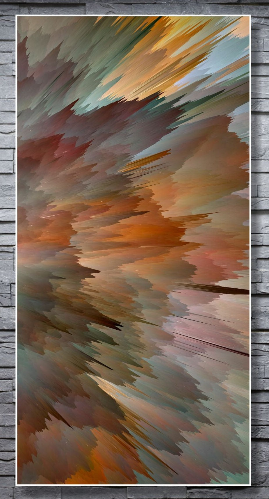 WANDBILDER ALURAHMEN XXL ABSTRAKTE BILDER 100x200 WOHNZIMMER KUNST GEWISCHT