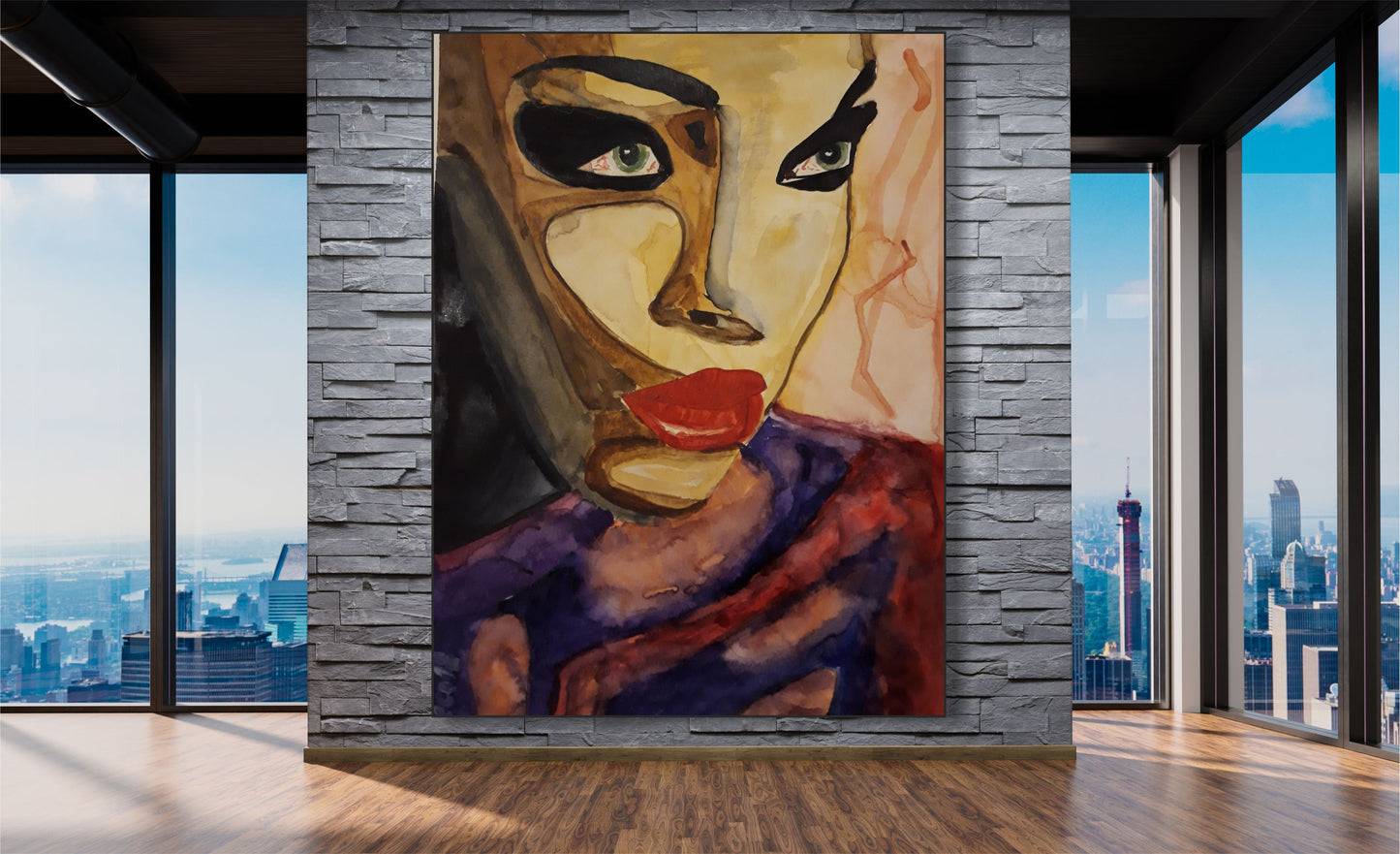 WANDBILDER MIT RAHMEN ABSTRAKT BILDER XXL MODERN WOHNZIMMER MALEREI FRAU