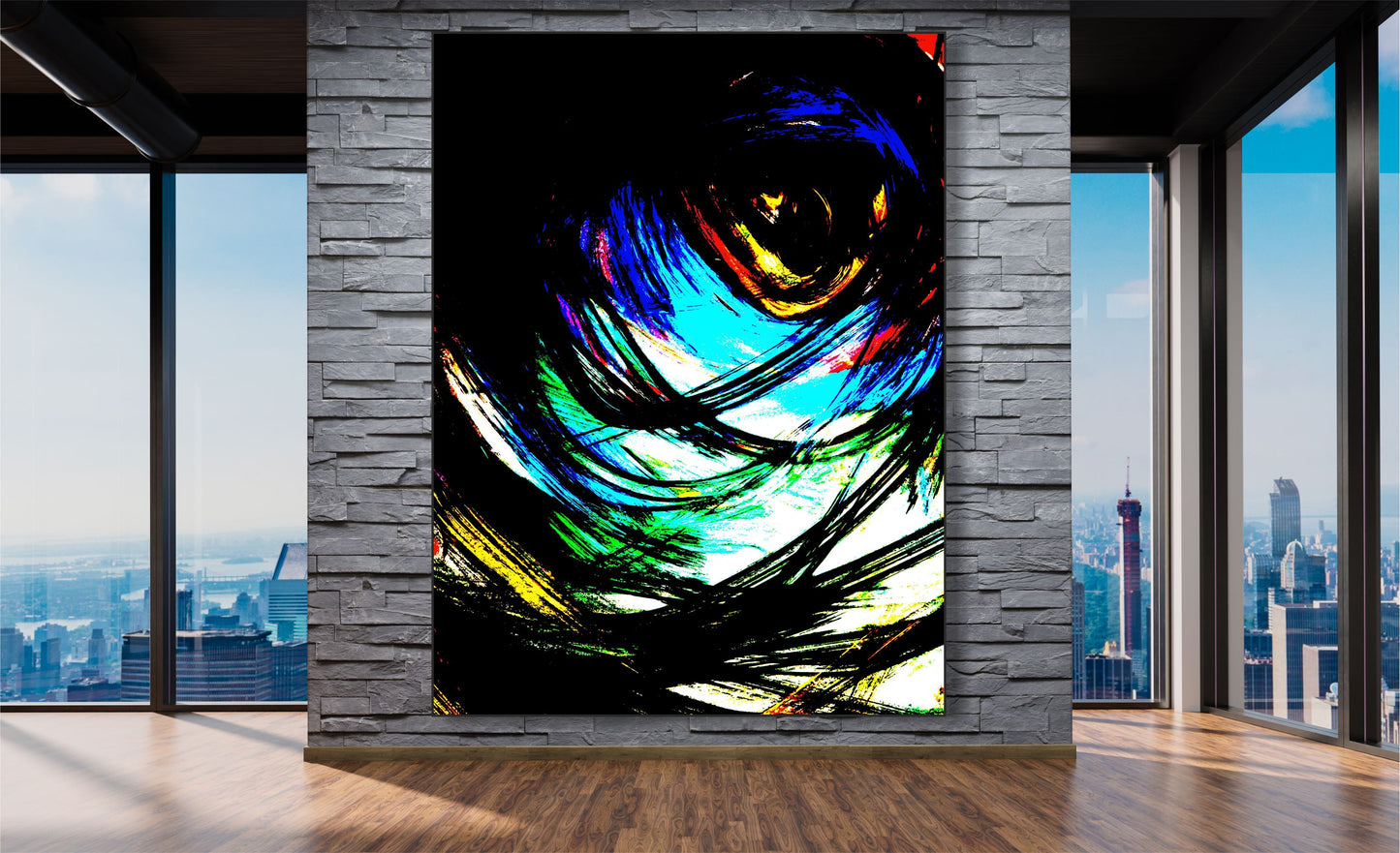 WANDBILDER MIT RAHMEN ABSTRAKT BILDER XXL MODERN WOHNZIMMER MALEREI AUGE