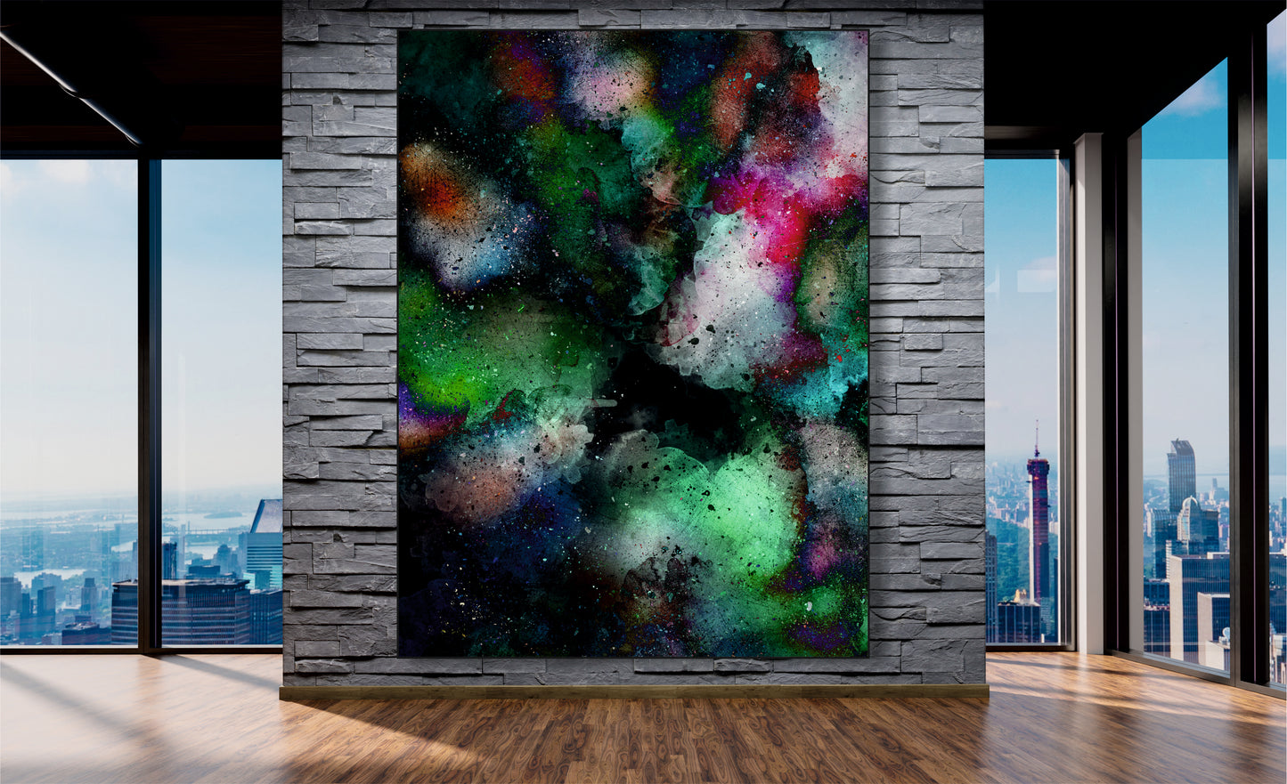 WANDBILDER MIT RAHMEN ABSTRAKT BILDER XXL MODERN WOHNZIMMER UNIVERSUM